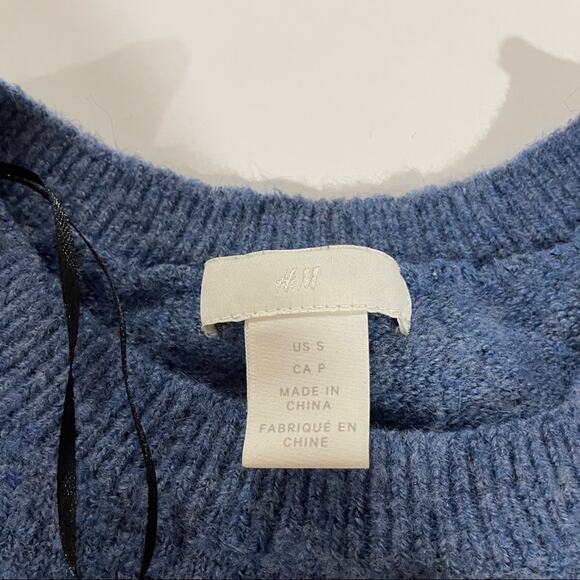 H&M Blue, Yellow, Gray‎ & Green Colorblock Stripe Long Sleeve Sweater Size S - Picture 5 of 9